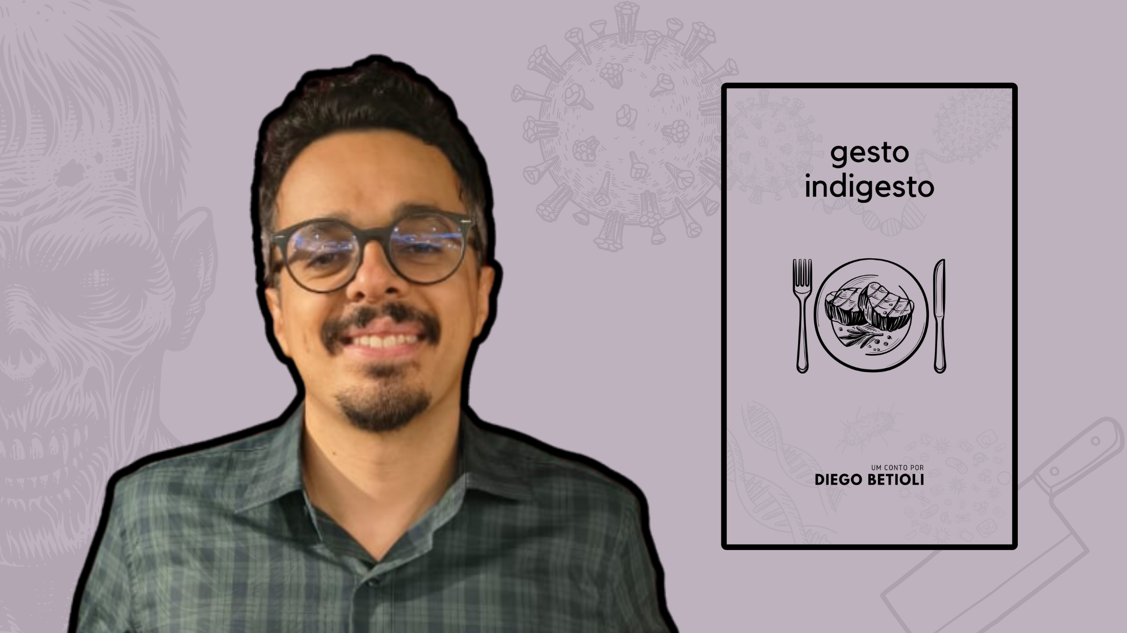 Diego Betioli leva "Gesto Indigesto" e seu universo sombrio paulistano à Bienal do Livro